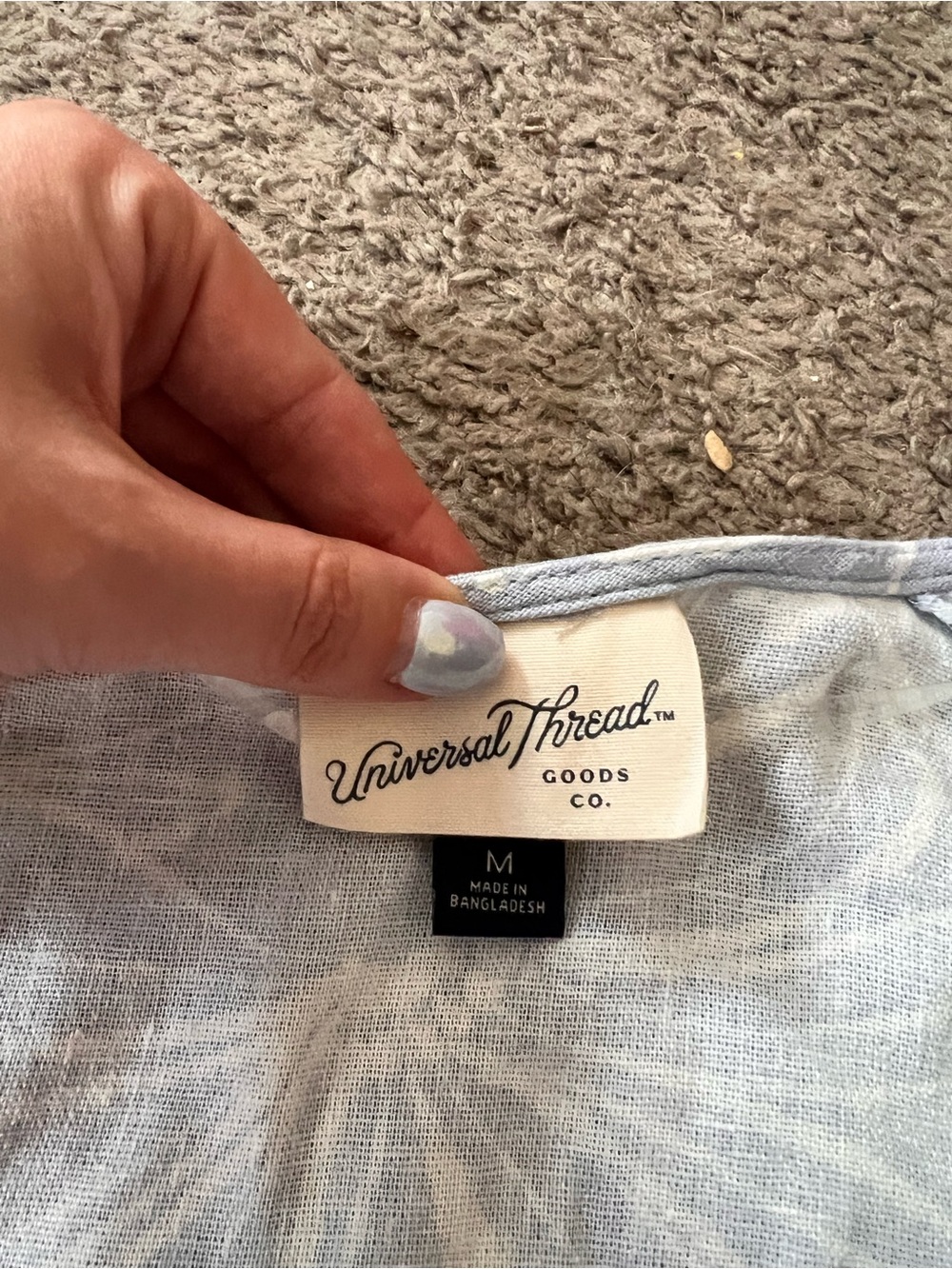 Universal Thread Light Blue Top with Subtle Texture - Picture 4 of 4